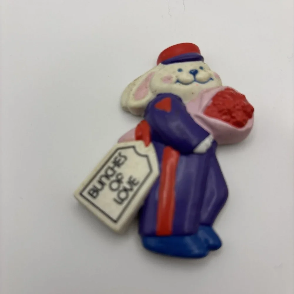 Vtg Avon Refrigerator Magnets Bunches Of Love‎ Sweets For The Sweet Bunny Monkey